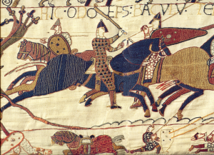 Bayeux Tapestry, Norman Conquest, Odo Encouraging the Troops