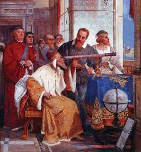 Giuseppe Bertini, fresco of Galileo Galilei and the Doge of Venice